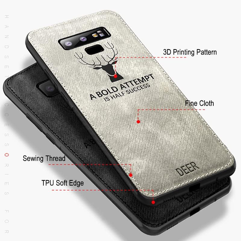 Compatible con Xiaomi Redmi Note 10 o Redmi Note 10S Textura suave Patrón de ciervo Tela en relieve Tela TPU Teléfono celular Mobile Basic Back Case