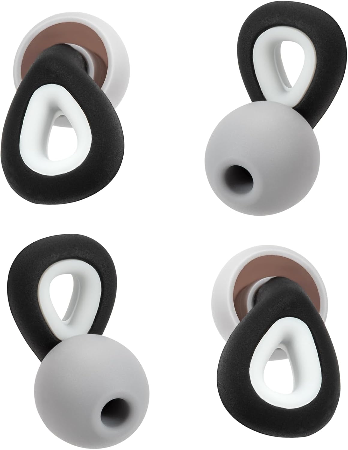 2 pares de tapones para los oídos con cancelación de ruido para dormir, tapones de silicona para los oídos para el trabajo, tapones para los oídos