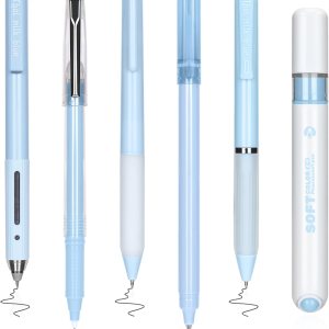 5 bolígrafos de tinta de gel de 0.020 in y 1 resaltador, bolígrafo de punta fina de tinta negra que no se corre para diario, bolígrafo de gel 5 bolígrafos de tinta de gel de 0.020 in y 1 resaltador, bolígrafo de punta fina de tinta negra que no se corre para diario, bolígrafo de gel