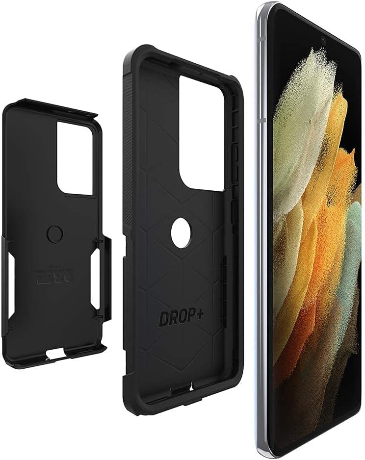 OtterBox Commuter Series – Funda para Samsung Galaxy S21 Ultra 5G (solamente), embalaje no minorista, color negro