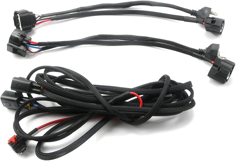 Compatible con arnés de conversión de faros delanteros LED OEM Toyota Tundra con arnés adaptador DRL 2014-2019 (con arnés de alimentación DRL)