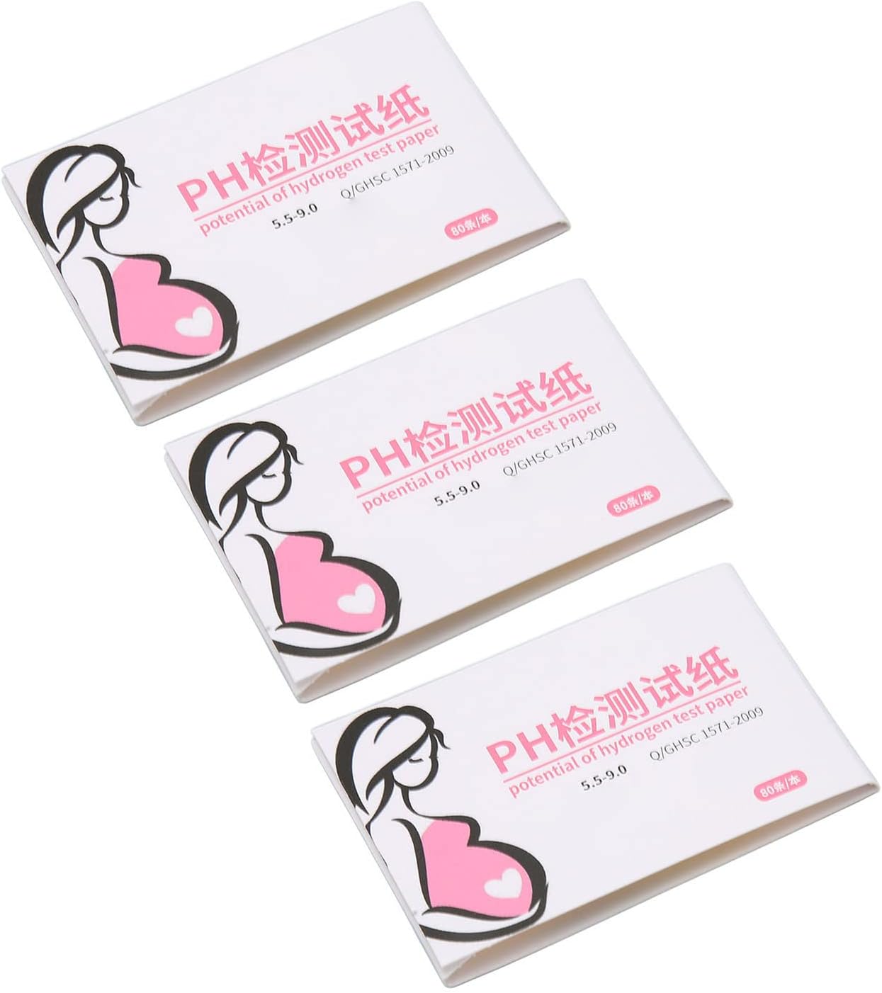 Tira de prueba de líquido amniótico, papel de prueba de pH de alta sensibilidad, 3 juegos de 80 tiras de prueba con tarjeta de color, para madres