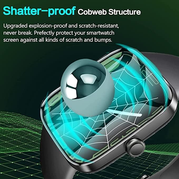 Protector de pantalla compatible con TOOBUR Smart Watch, 3 unidades Lamshaw Película transparente de TPU de cobertura completa compatible con TOOBUR