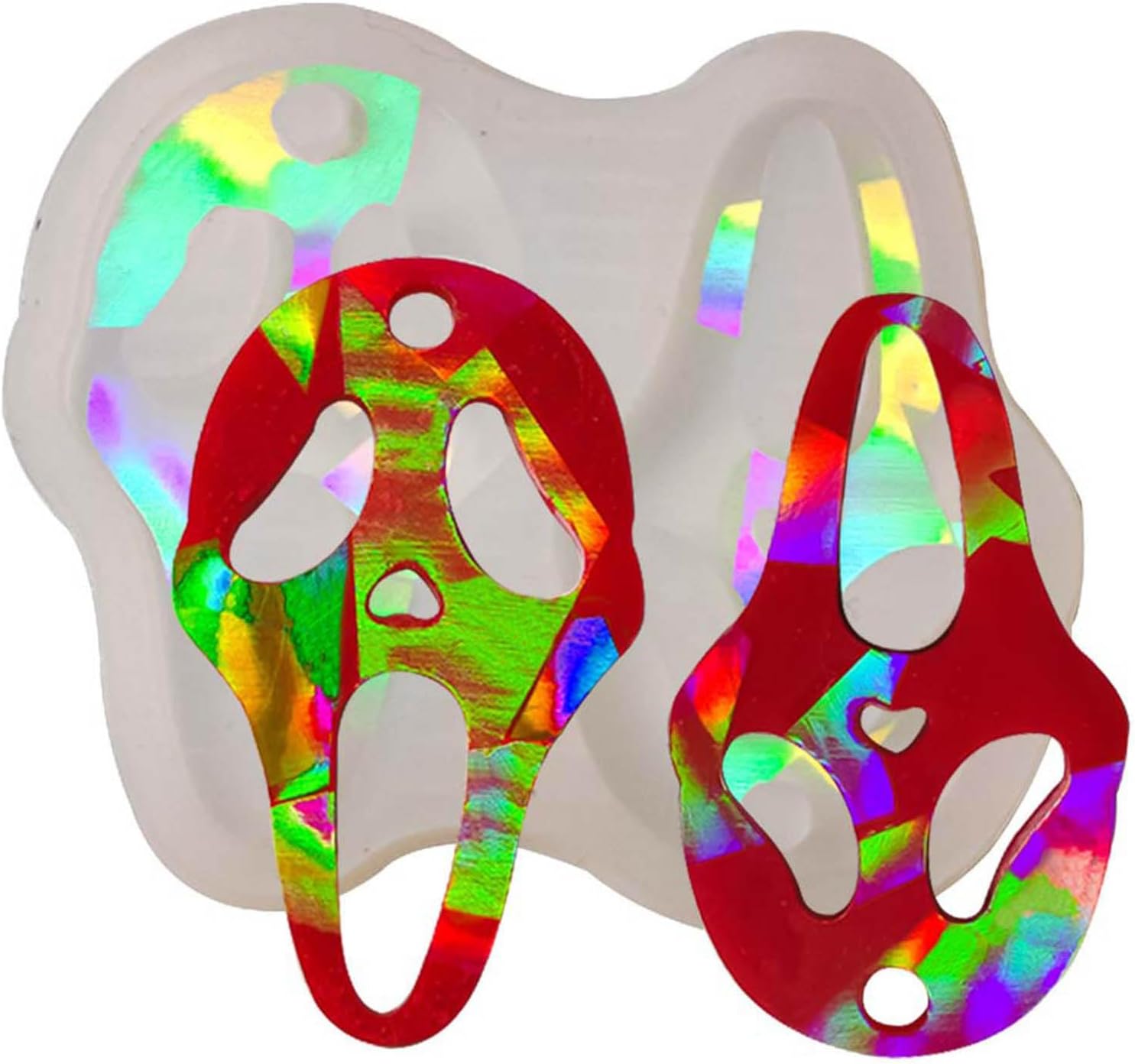 Moldes de resina para aretes de Halloween, molde de silicona para fundición de epoxi, molde de epoxi para hacer joyas