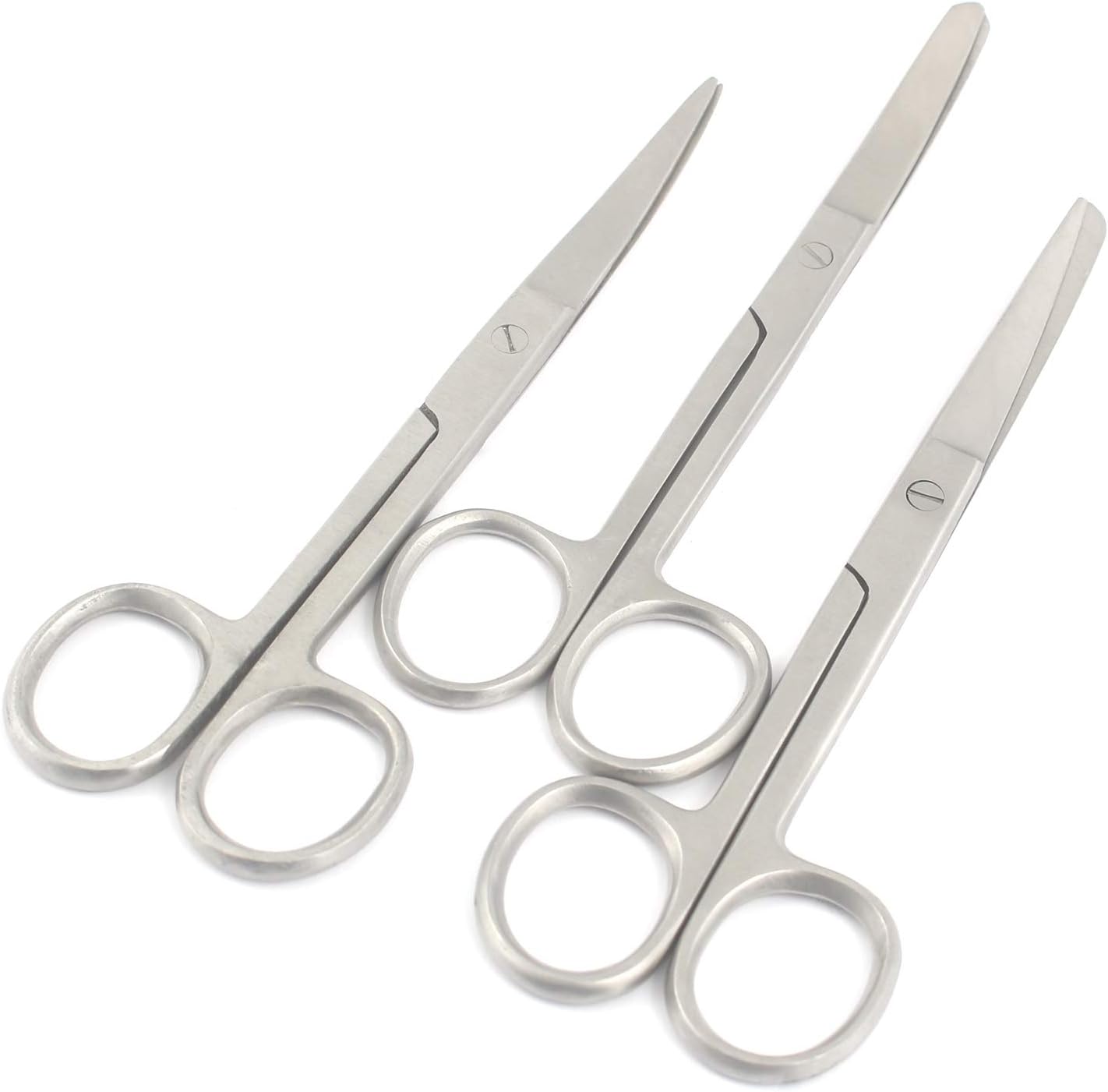 2011 Juego de 3 Tijeras de Operación de Acero Inoxidable Sharp Blunt, Blunt Blunt, Sharp Sharp Curvo 5.5″ Instrumentos Veterinarios Dentales ODM