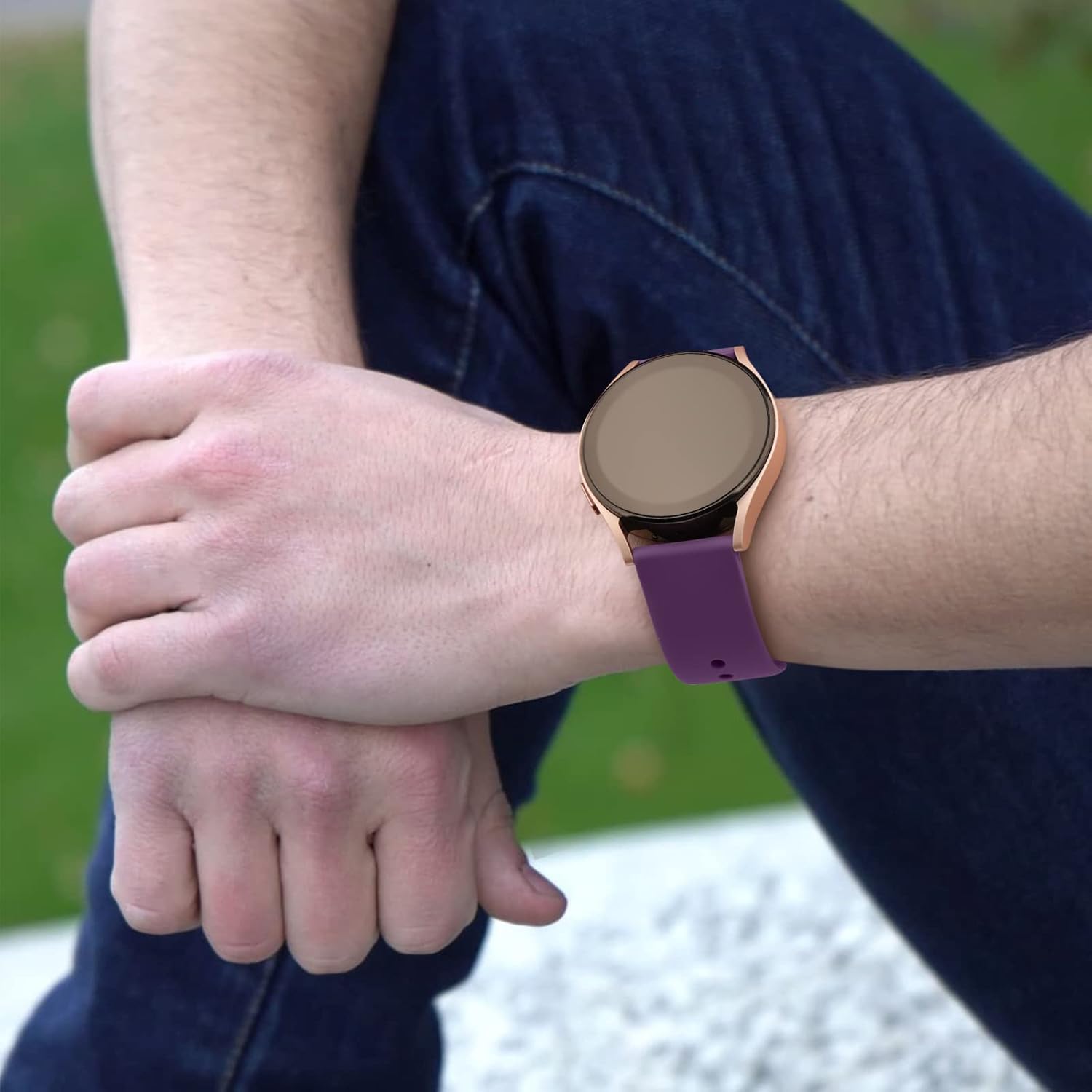 Wanme Compatible con Garmin Vivoactive 4 Bands, Garmin Venu 2 Band para mujeres y hombres, correa de repuesto de silicona suave de 0.866 pulgadas