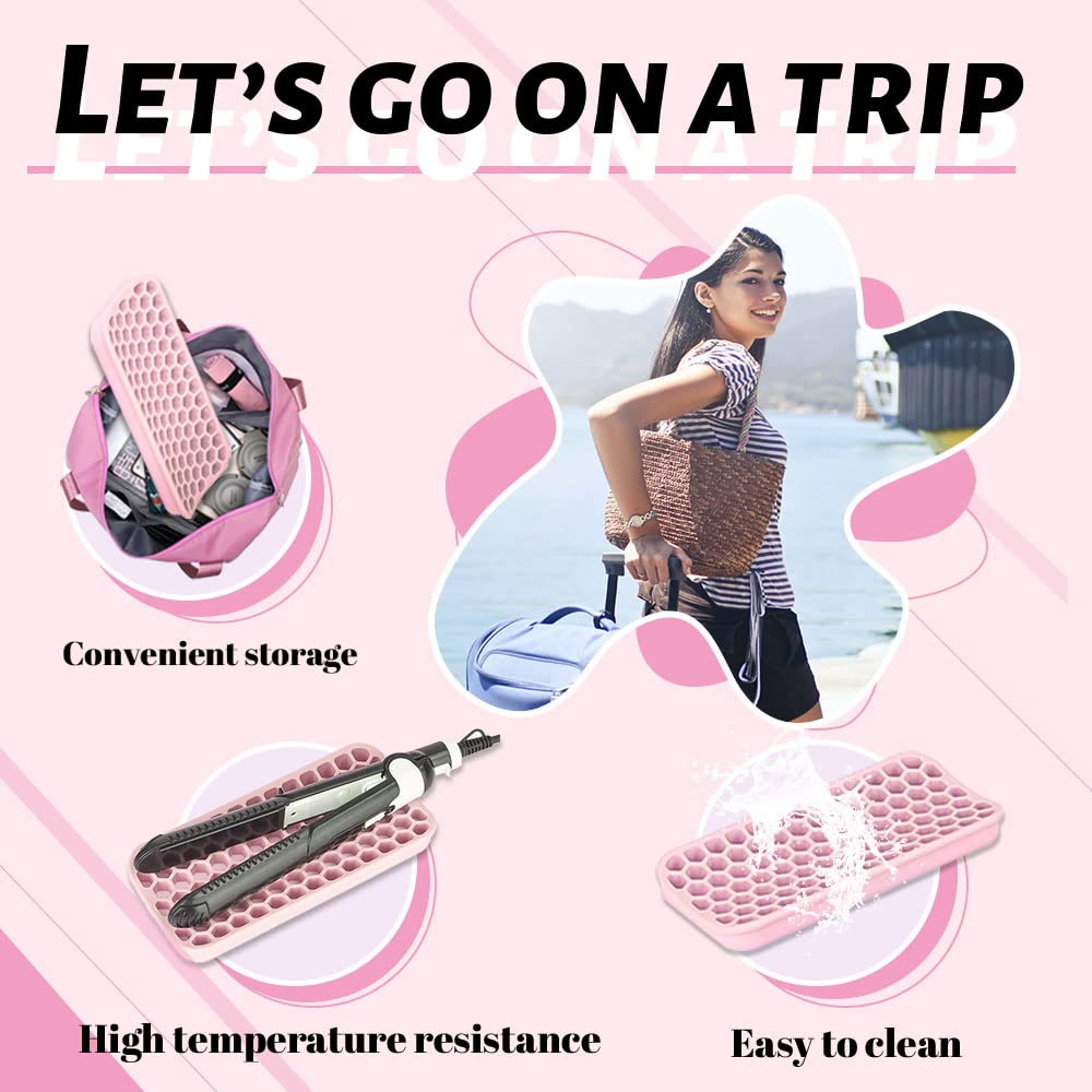 Almohadilla de silicona pequeña para rizador, alfombrilla de silicona más gruesa resistente al calor para herramientas para el cabello, herramienta