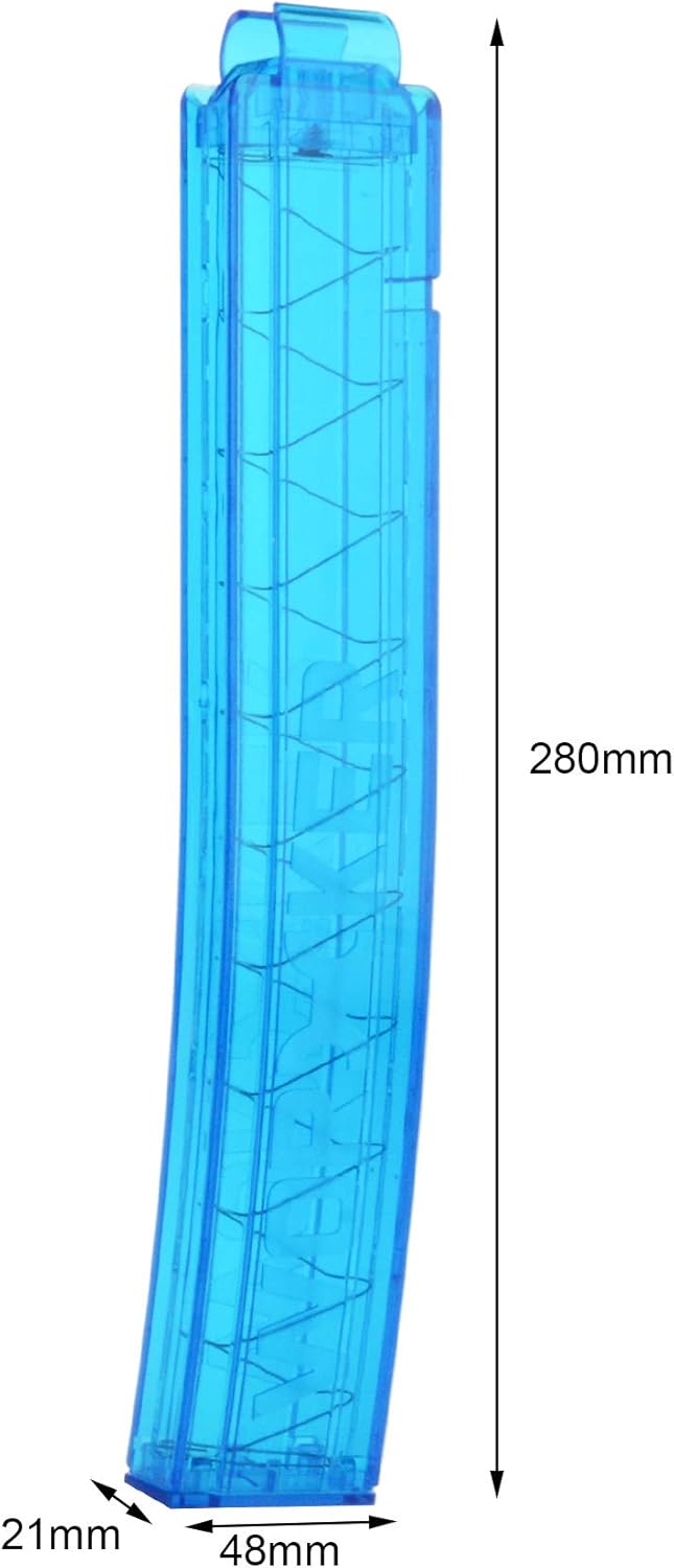 WORKER 18 dardos curvados Talon Magazine Clip de dardos cortos para Nerf Modulus Series Toy y Nexus Pro (azul transparente)