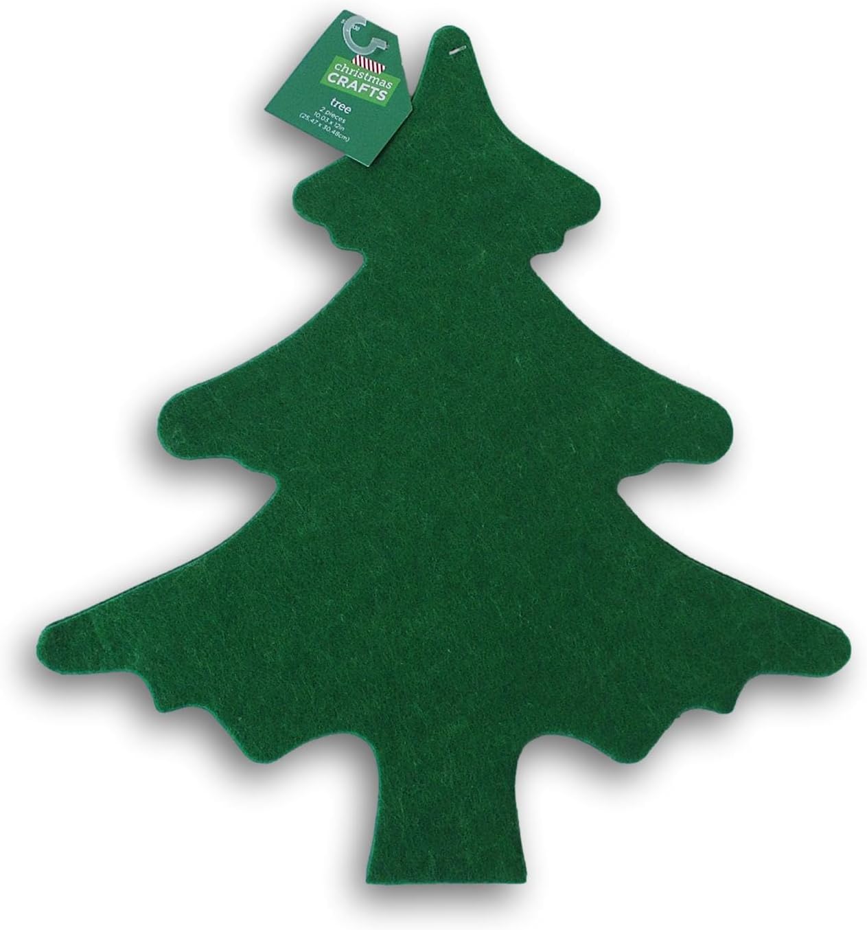 Recortes grandes para árbol de Navidad para manualidades de niños de vacaciones, formas de fieltro, 12 pulgadas, 2 unidades