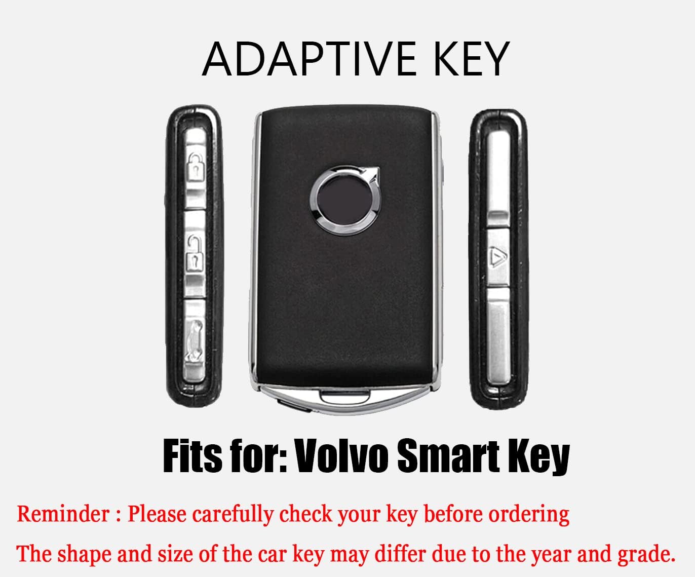 HIBEYO Funda para llavero de automóvil con textura de fibra de carbono de TPU para Volvo XC90 XC60 XC40 S60 S90 V90 V60 Polestar 1 T5 T6 Funda para