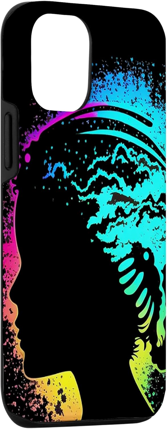 iPhone 13 Pro Trippy Vaporwave Alien Head Skull Dripping Paint UFO Art Case