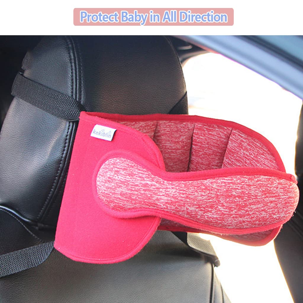 KAKIBLIN Soporte para la cabeza del asiento de automóvil para bebé, soporte de cabeza de bebé para cochecito de asiento de automóvil, correa de