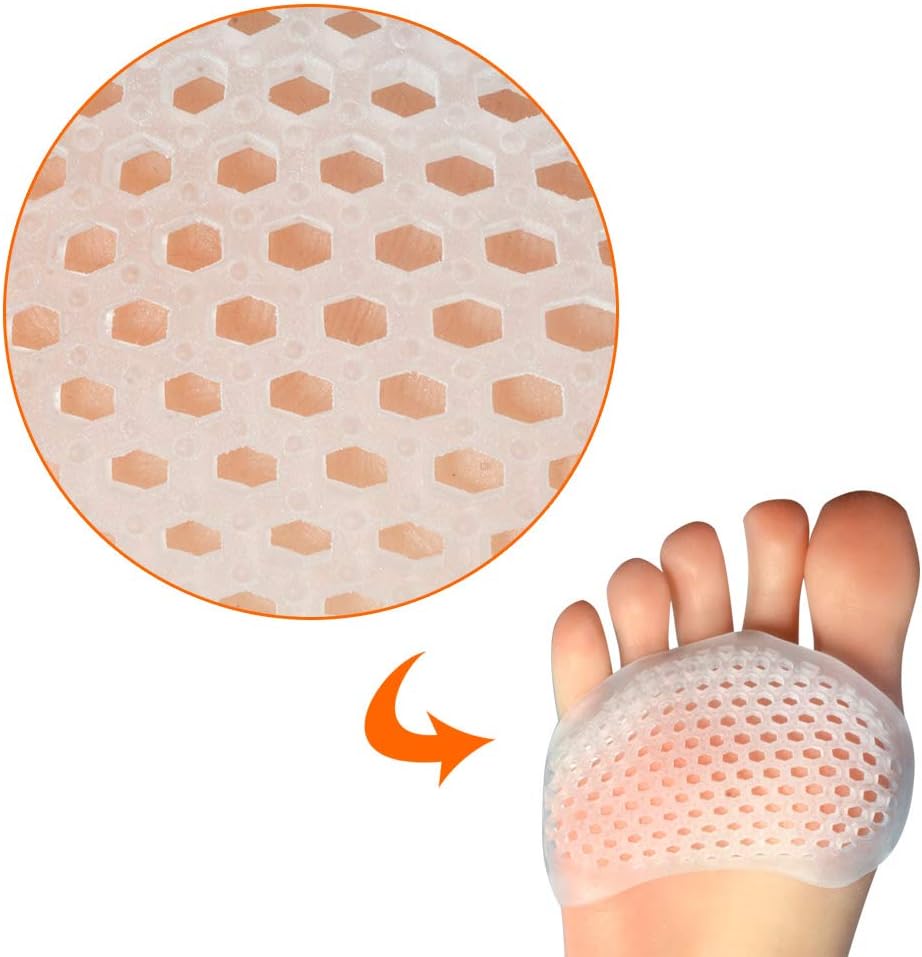 Hoogoo Almohadillas para los dedos de los pies, almohadillas metatarsianas, almohadillas de bola de pies, Mortons Neuroma Callus Metatarsiano Alivio