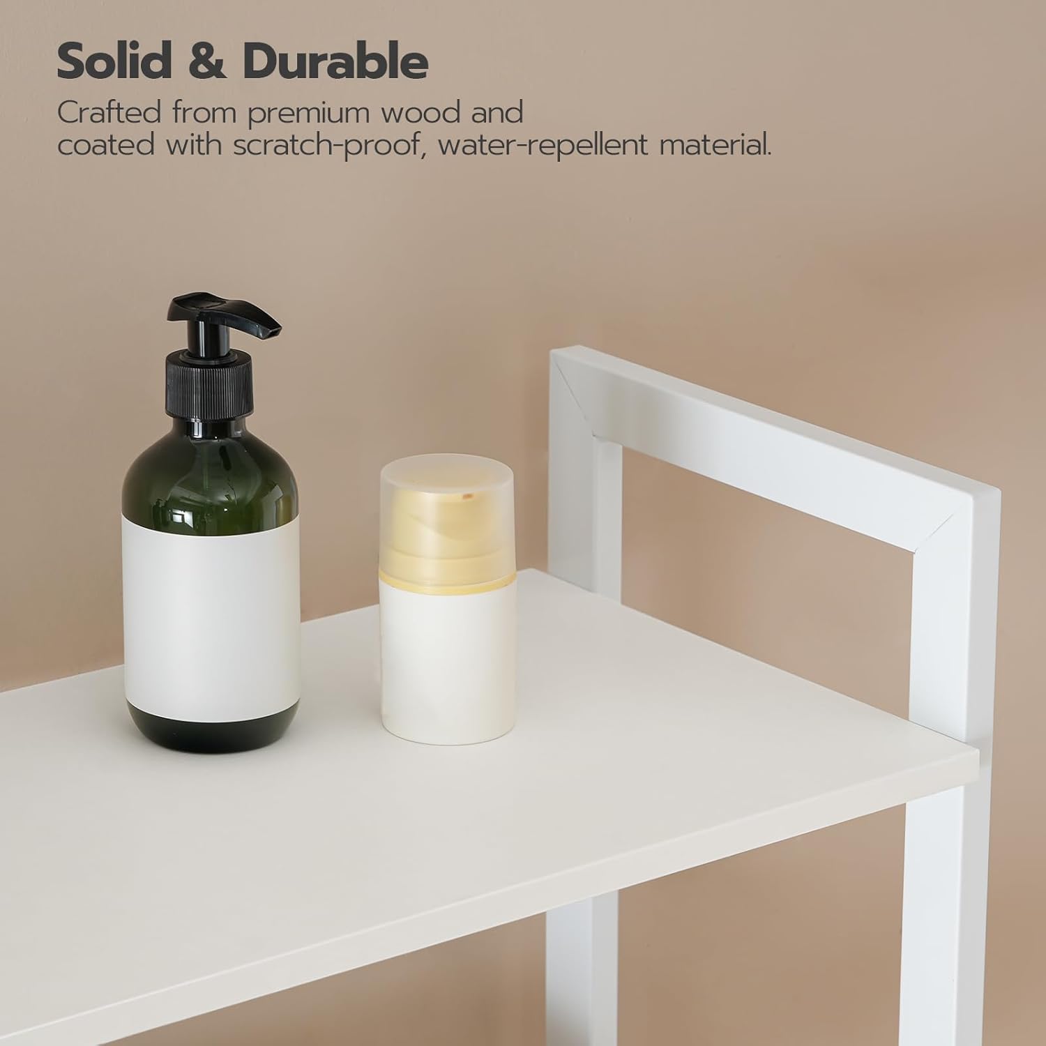 HOOBRO Almacenamiento sobre el inodoro, organizador de baño moderno de 3 niveles, ahorro de espacio de baño con estantes multifuncionales, estante