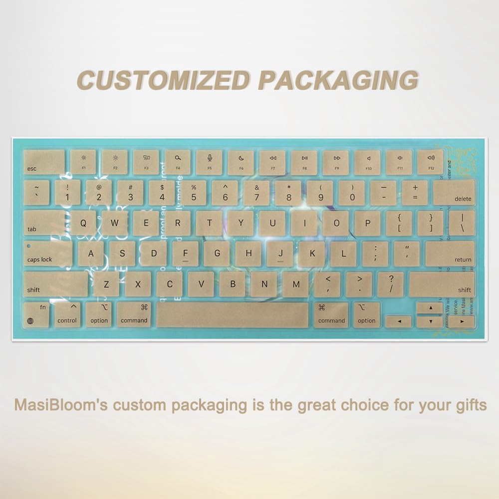 Funda de teclado de silicona para MacBook Air de 15 pulgadas con chip M2 (A2941) y 13.6 pulgadas (A2681) lanzado en 2022 2023, pantalla de retina