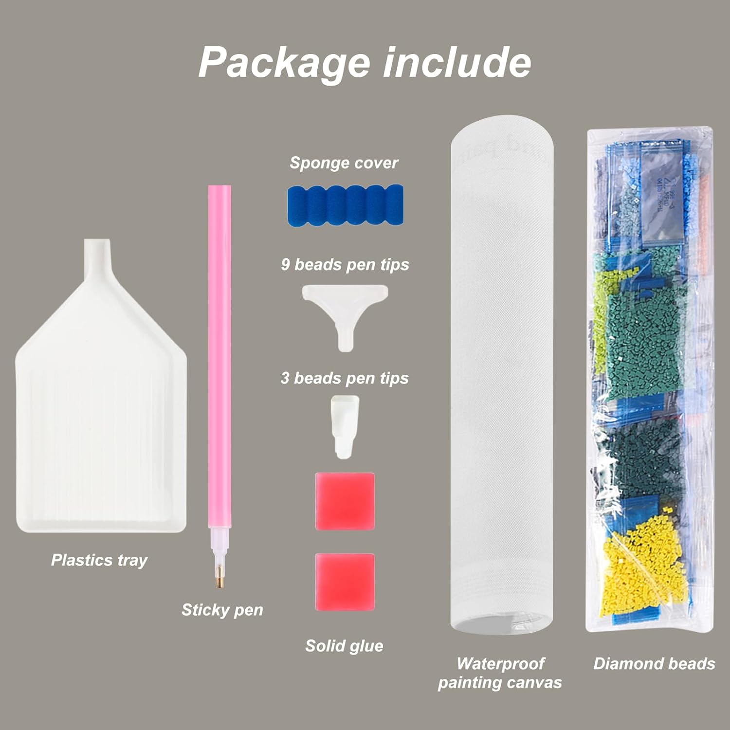 Stalente Kits de pintura de diamantes para adultos, kits de arte de diamantes 5D para principiantes, pintura de diamante redonda para decoración de