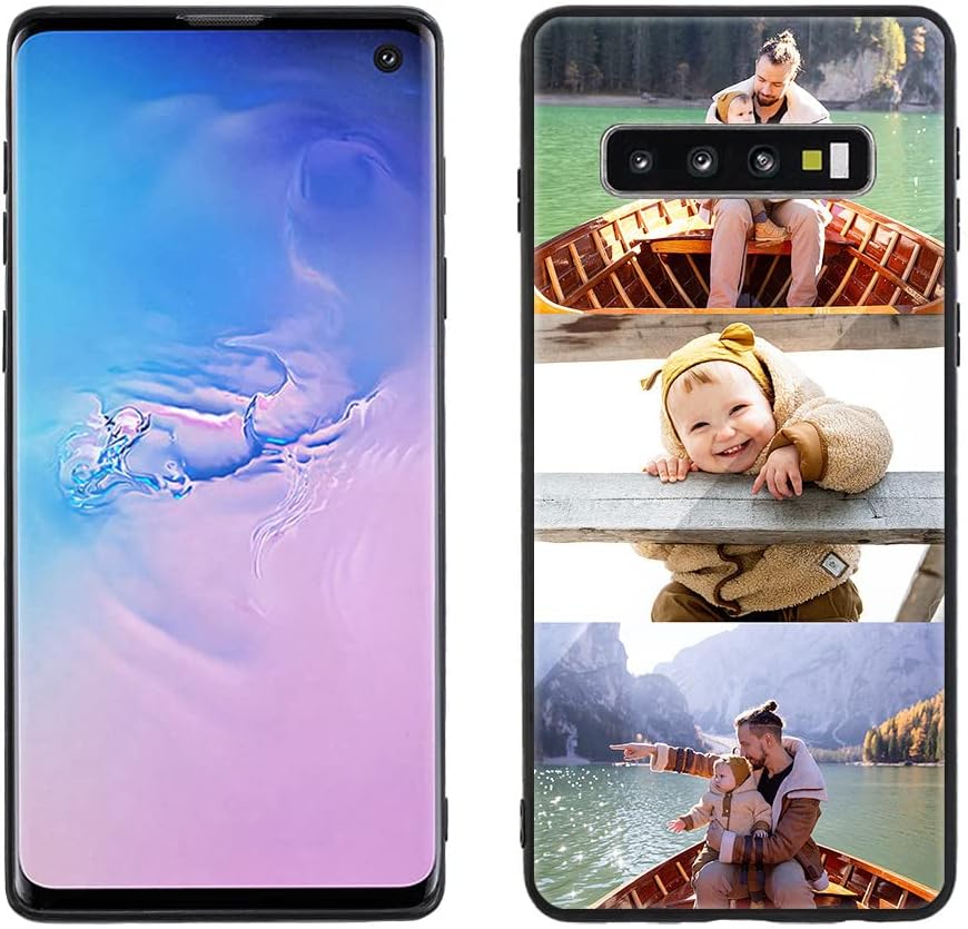 Funda personalizada para Samsung Galaxy S10, vidrio templado antiarañazos, a prueba de golpes, suave TPU con collage de fotos, diseño de imagen,
