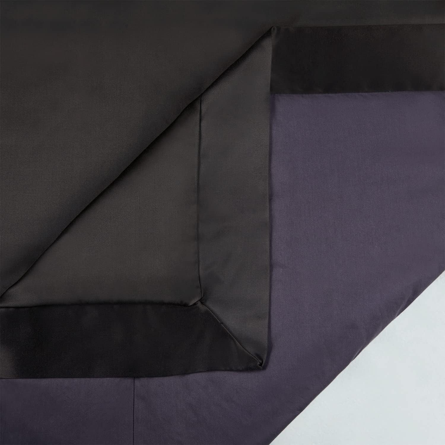 HiEnd Accents – Juego de funda de edredón de satén de 3 piezas, tamaño Super King, color marrón expreso, ropa de cama de lujo de estilo clásico