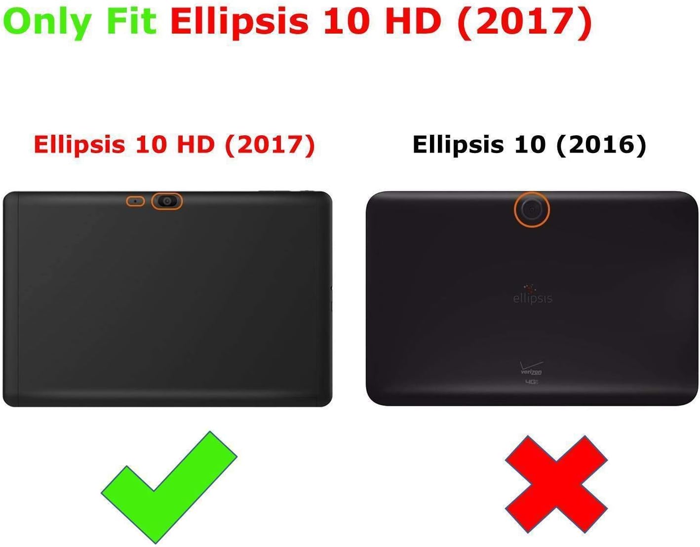 Paquete de 2 piezas Ajuste para Ellipsis 10 HD (2017) no para Ellipsis 10 Protector de Pantalla de Vidrio Templado, Antiarañazos, Antigolpes,