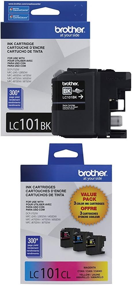 Brother Impresora LC101 Paquete de 4 cartuchos de tinta