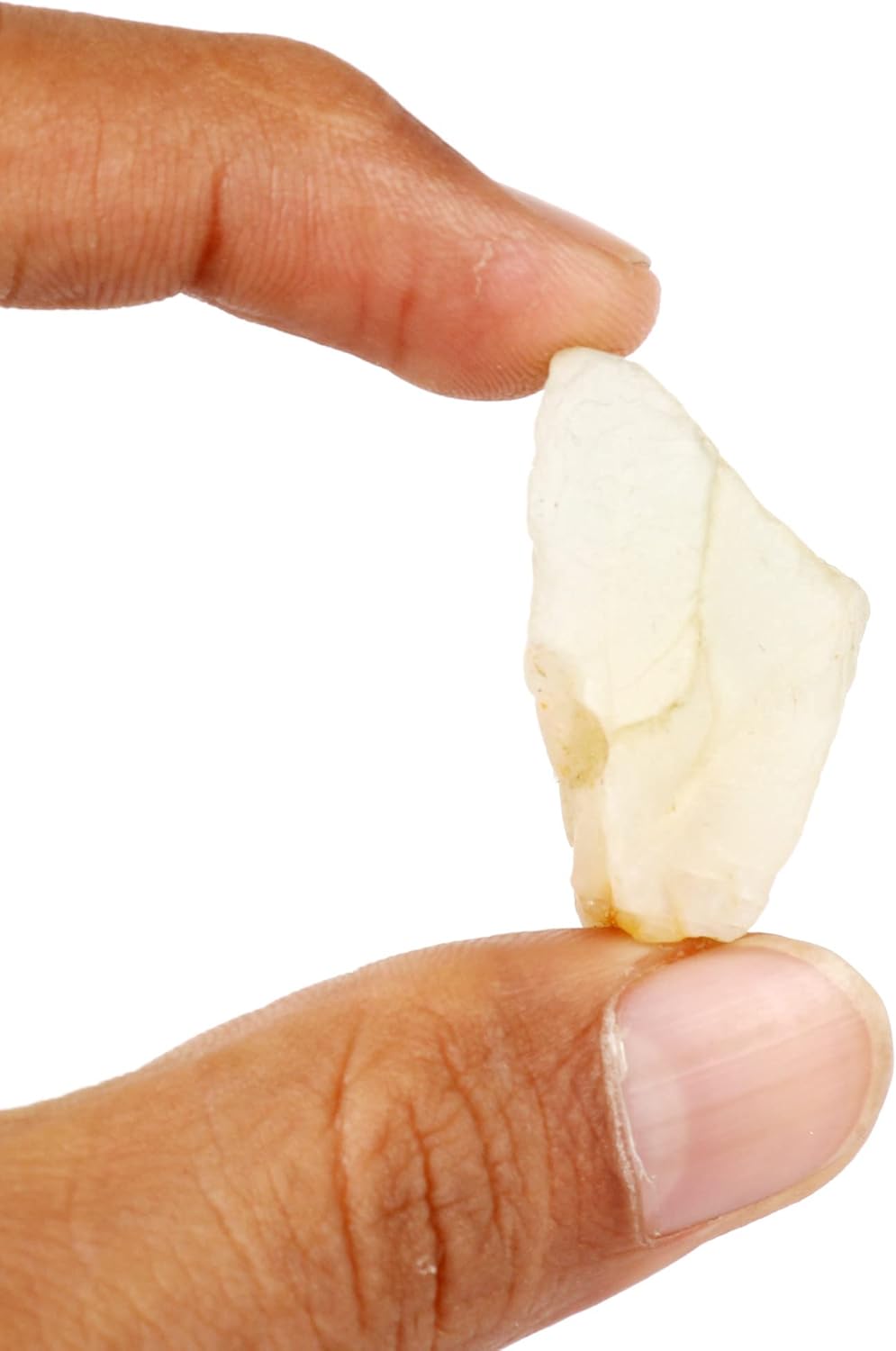 GEMHUB Piedra preciosa de cristal blanco natural de 81.25 quilates, piedra lunar blanca bruta de color blanco para envolver alambre