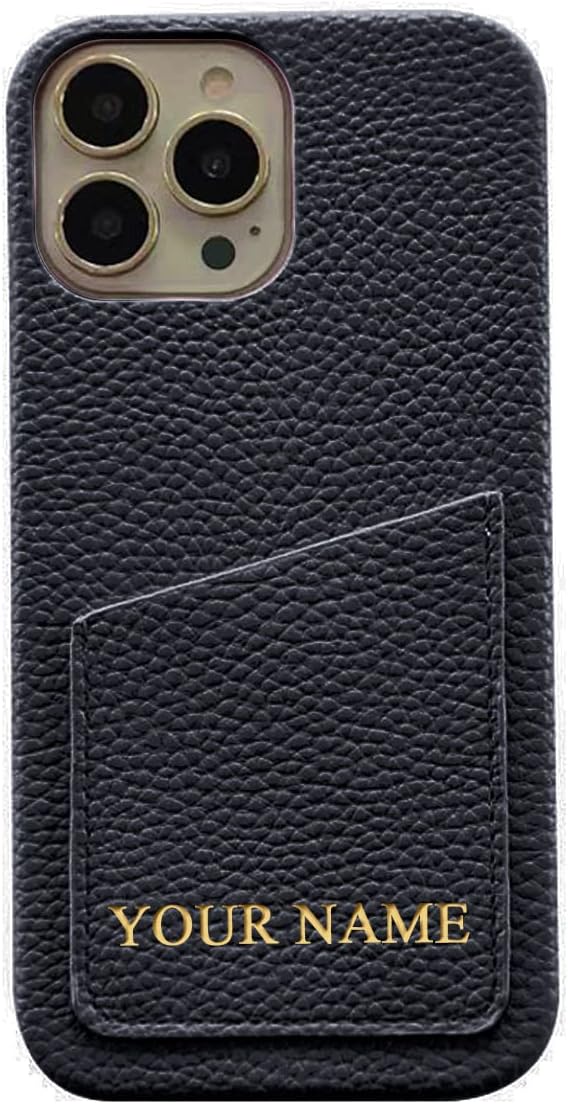 Funda de cuero vegano de lujo con iniciales personalizadas para iPhone 15 14 13 12 Pro Max 11 Mini Xr Xs X 7 8 Plus SE 2020 2022, cubierta