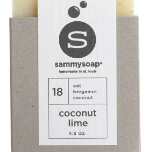 sammysoap Barra de jabón totalmente natural, lima de coco sammysoap Barra de jabón totalmente natural, lima de coco