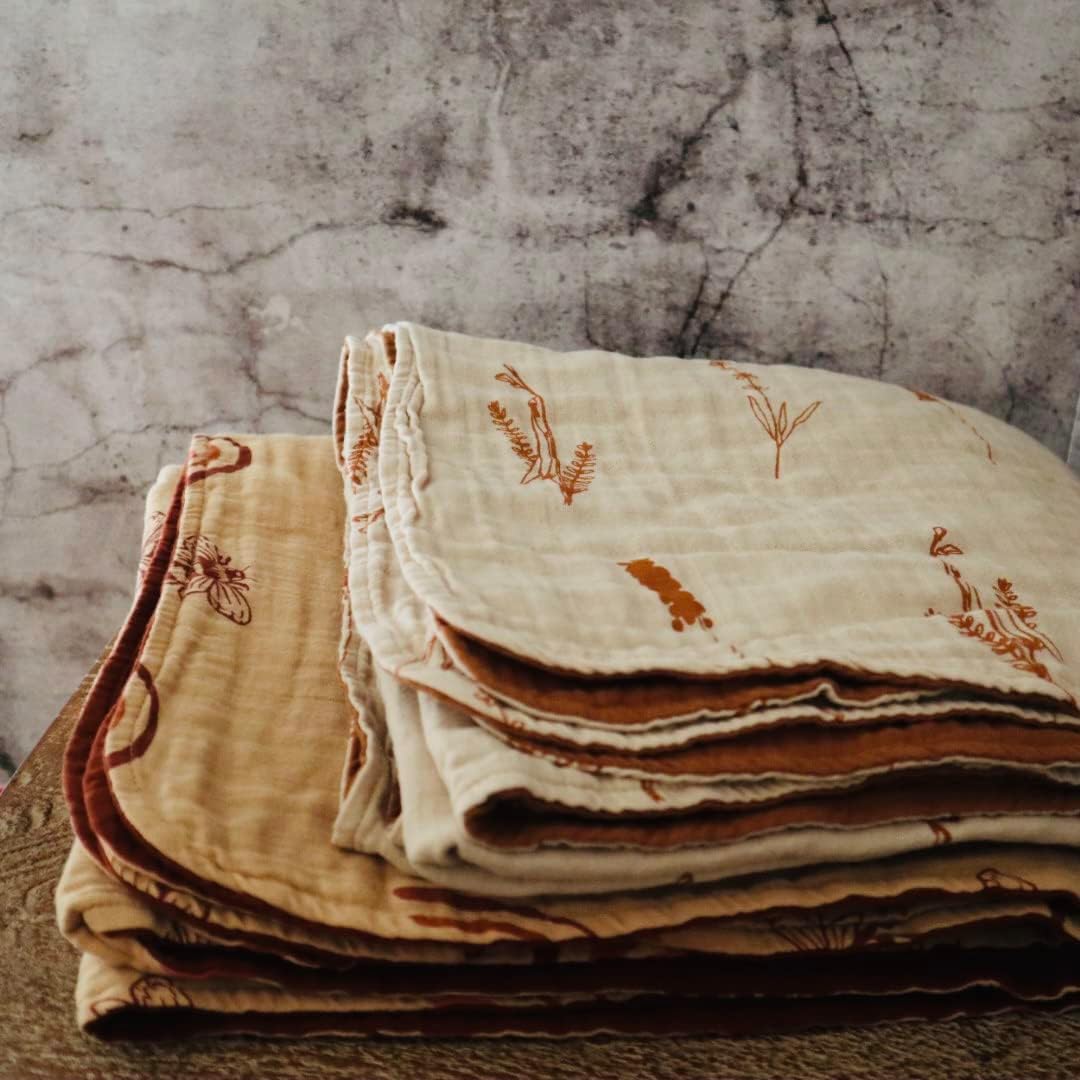 Leyl&Ari Manta básica para niños pequeños  Manta reversible de algodón orgánico para cuna  Género neutro (carameloneutro)