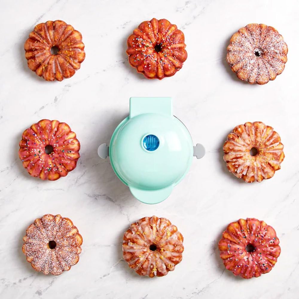 Mini Bundt – Máquina para hacer pasteles de lava, tostadora, máquina de pastel de lava giratoria eléctrica de 350 W para pastel de chocolate, pastel