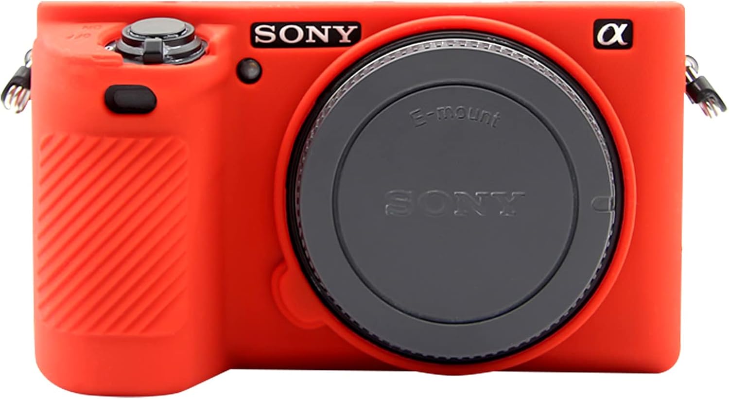 Easy Hood Funda para cámara digital Sony Alpha A6500 ILCE-6500, carcasa de silicona suave antiarañazos, cubierta protectora de piel (rojo)