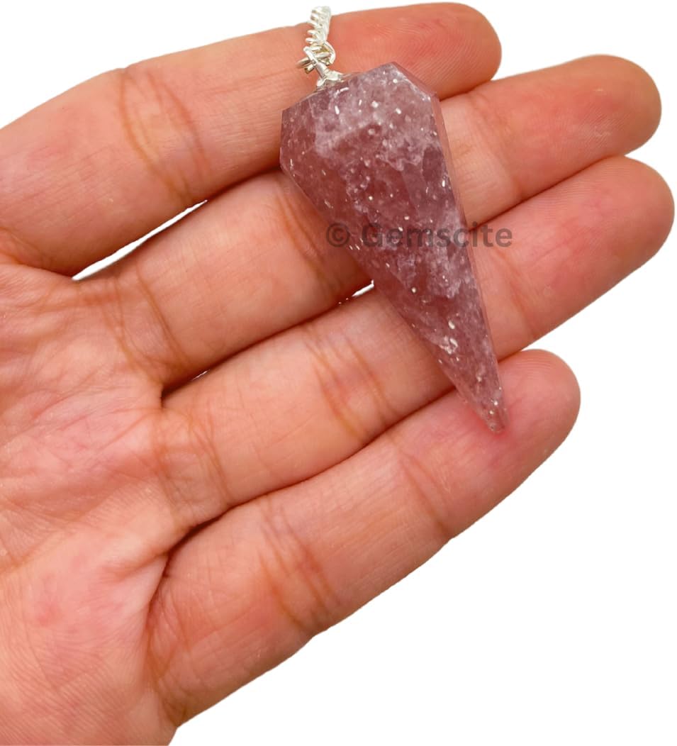 Péndulo facetado de cristal de piedras preciosas naturales
