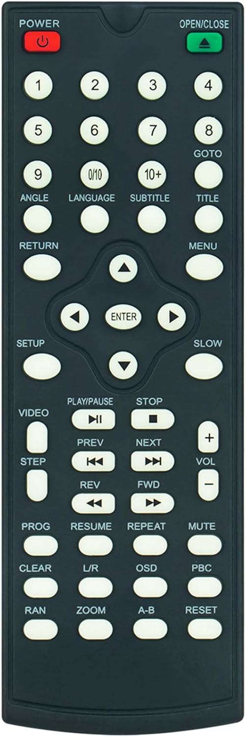 Reemplace el trabajo de control remoto para el reproductor de DVD Sylvania SDVD6655-B SDVD6656