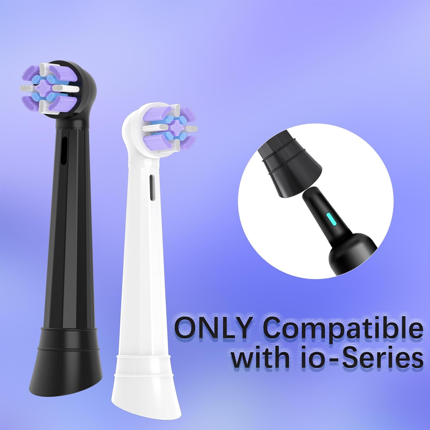 Cabezales de repuesto para cepillos de dientes compatibles con Oral B iO 10 9 8 7 6 5 4 3 Series cepillo de dientes eléctrico, paquete de 10