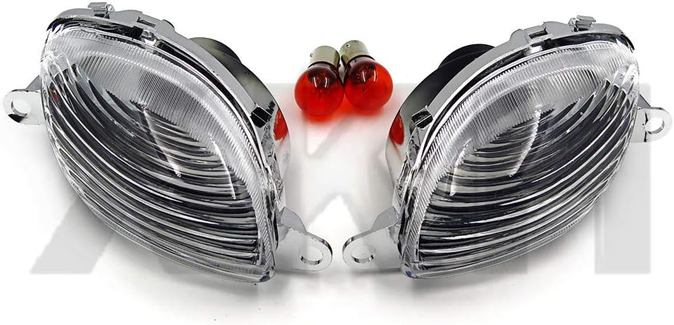 XKH – Señales de giro para motocicleta compatibles con Suzuki Hayabusa Gsxr1300 R 1999, 2003, 2004, 2005, 2006, 2007, transparente B00Y7CDUA4