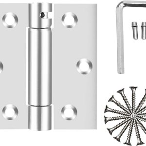 Paquete de 2 bisagras de puerta de cierre automático de 3 pulgadas, bisagras de resorte de acero inoxidable resistentes, bisagras de resorte de Paquete de 2 bisagras de puerta de cierre automático de 3 pulgadas, bisagras de resorte de acero inoxidable resistentes, bisagras de resorte de