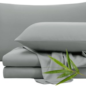 YIYEA Juego de sábanas Queen  Sábanas de bambú 100% orgánico  600 hilos  Sábanas refrescantes de bambú transpirable para cama tamaño Queen  Bolsillo YIYEA Juego de sábanas Queen  Sábanas de bambú 100% orgánico  600 hilos  Sábanas refrescantes de bambú transpirable para cama tamaño Queen  Bolsillo