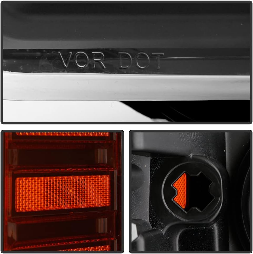 ACANII – Solo para modelos halógenos 2017-2019 Ford F250 F350 SuperDuty, con carcasa negra, par de faros delanteros izquierdos+derecho