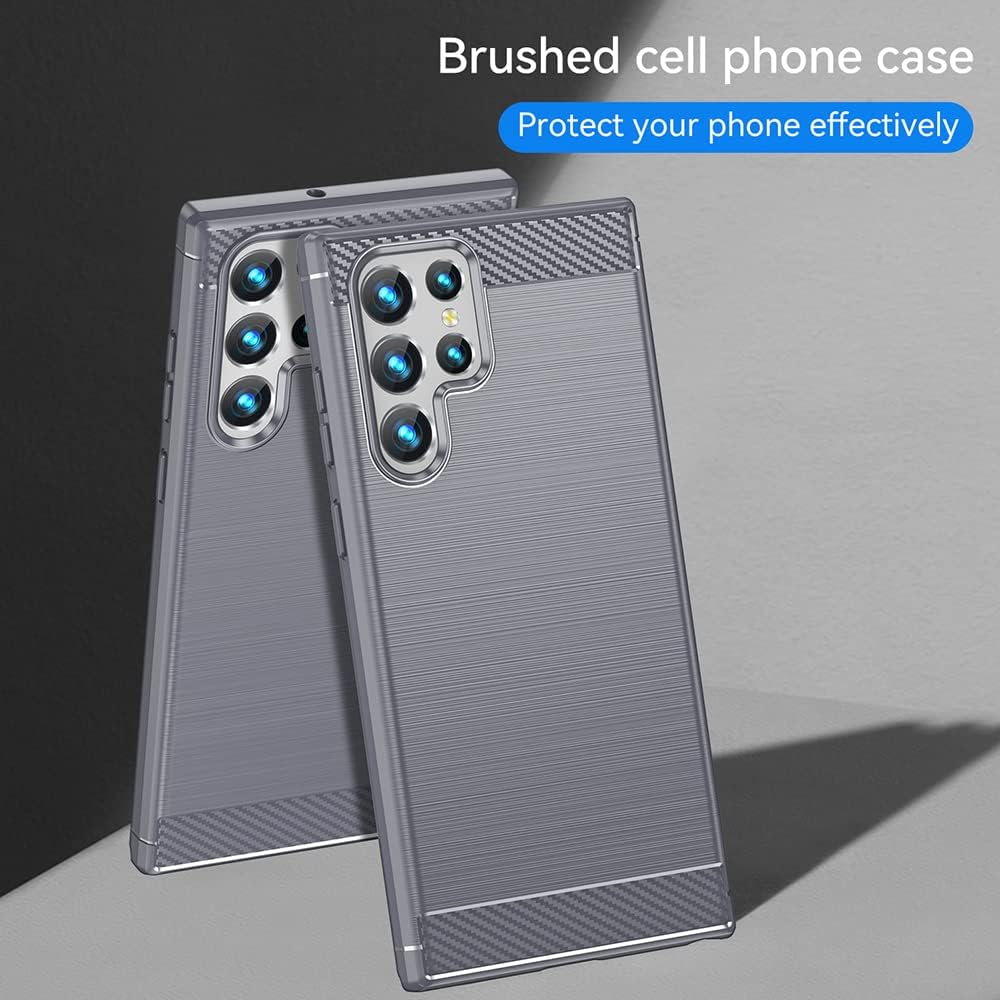 Spevert Funda para Samsung Galaxy S22 Ultra, funda para Samsung Galaxy S22 Ultra con absorción de golpes, a prueba de arañazos, textura cepillada,
