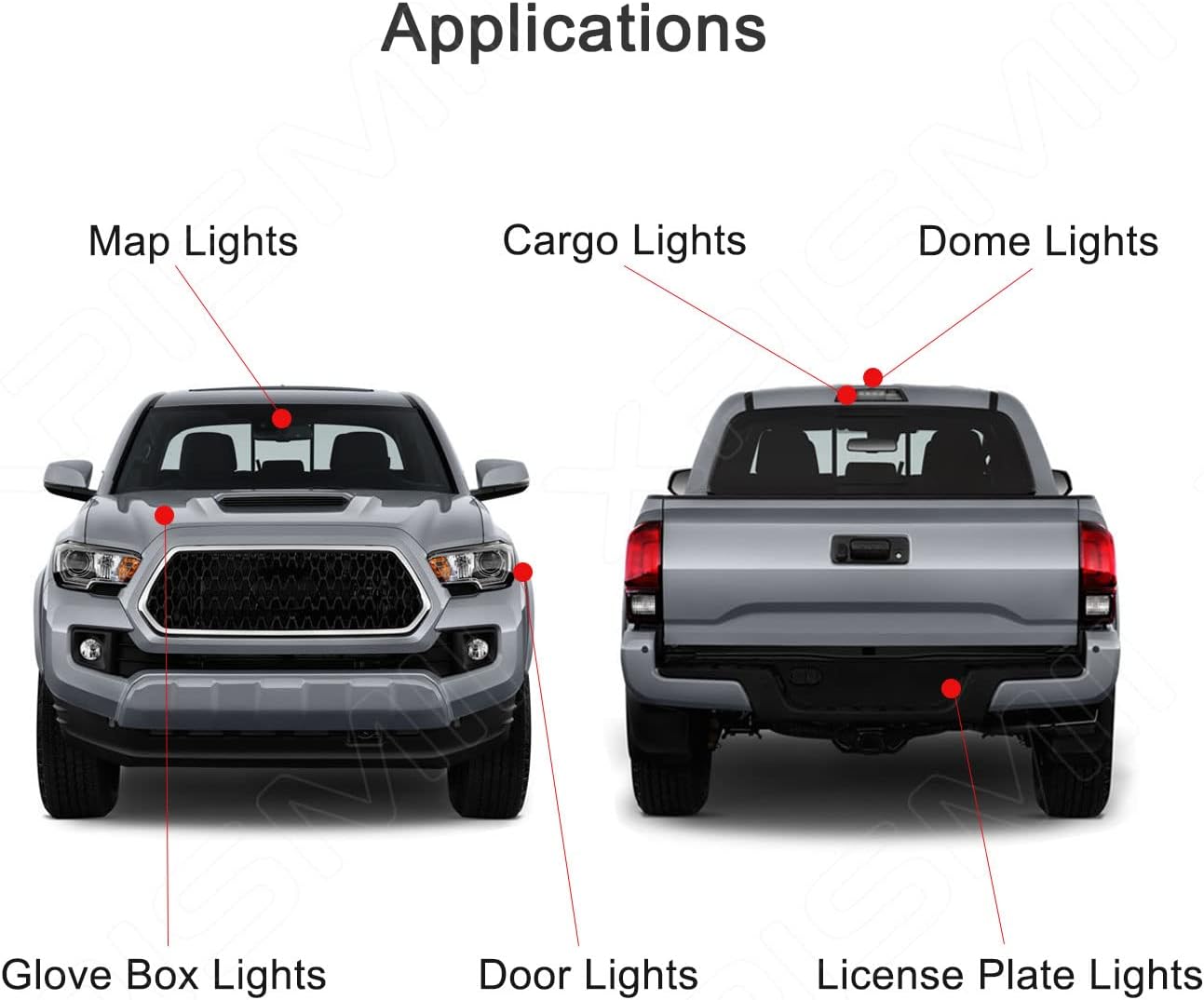Xpismii Kit de 14 piezas de 6000K blanco F250 F350 luces LED interiores de repuesto para Ford F-250 F-350 Super Duty 1999-2016, con diagrama de