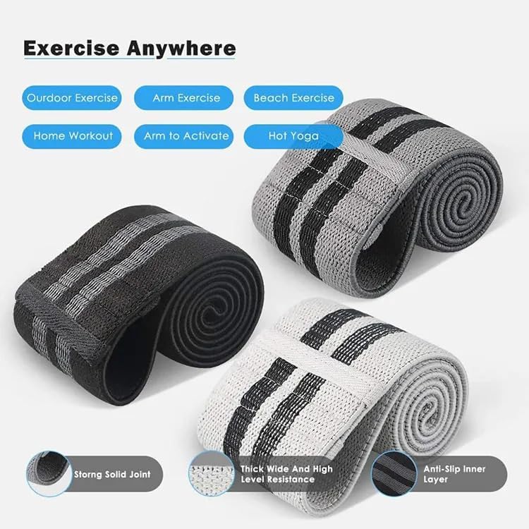 Bandas de resistencia de tela para entrenamiento, bandas de glúteos para mujeres y hombres, bandas de ejercicio, bandas de resistencia, bandas de