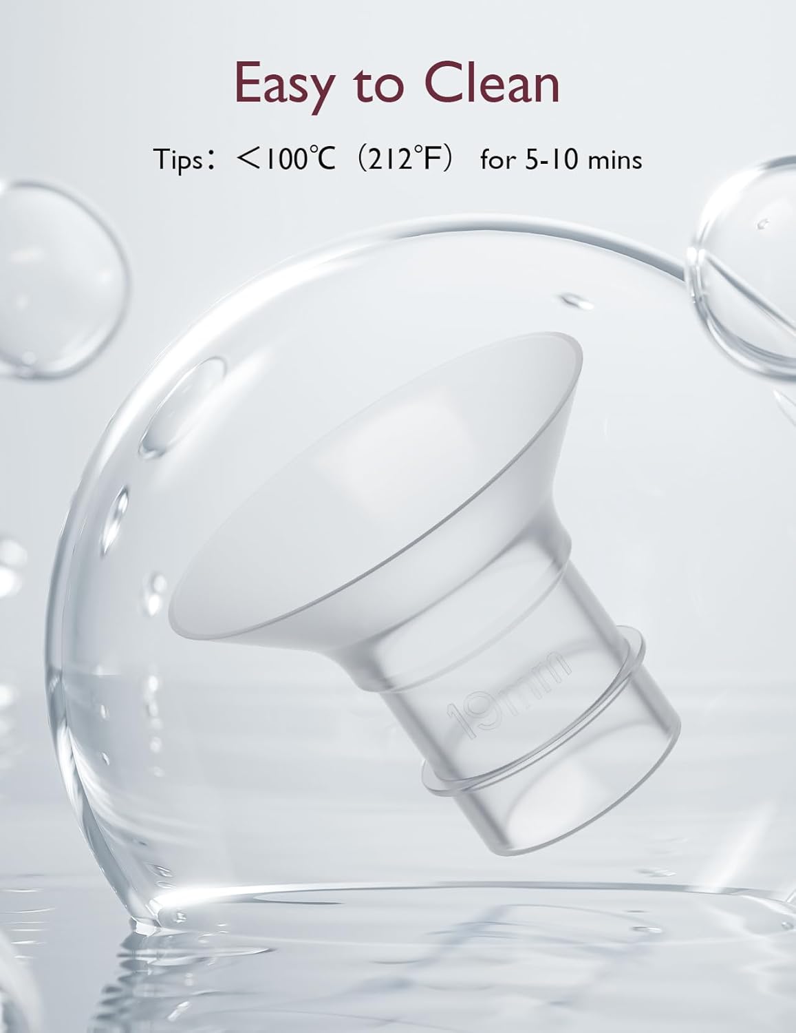 Momcozy Inserto de brida de 0.748 in compatible con bridaescudo de 0.945 in de la mayoría de las bombas, inserto para accesorios de repuesto de