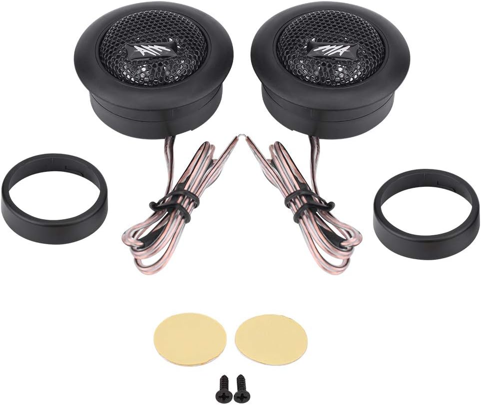 KIMISS Altavoces coaxiales para coche, 1 par de 12 V 120 W coche mini súper potencia fuerte domo altavoz de audio tweeter bocina