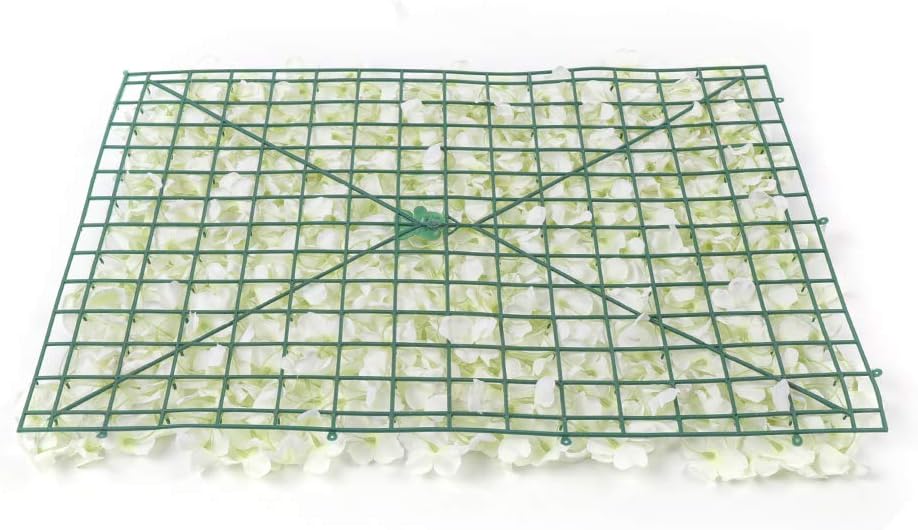 Fondo de decoración de pared de flores artificiales de 16 x 24 pulgadas, paneles florales de rosas, panel de flores artificiales, fondo de pared de