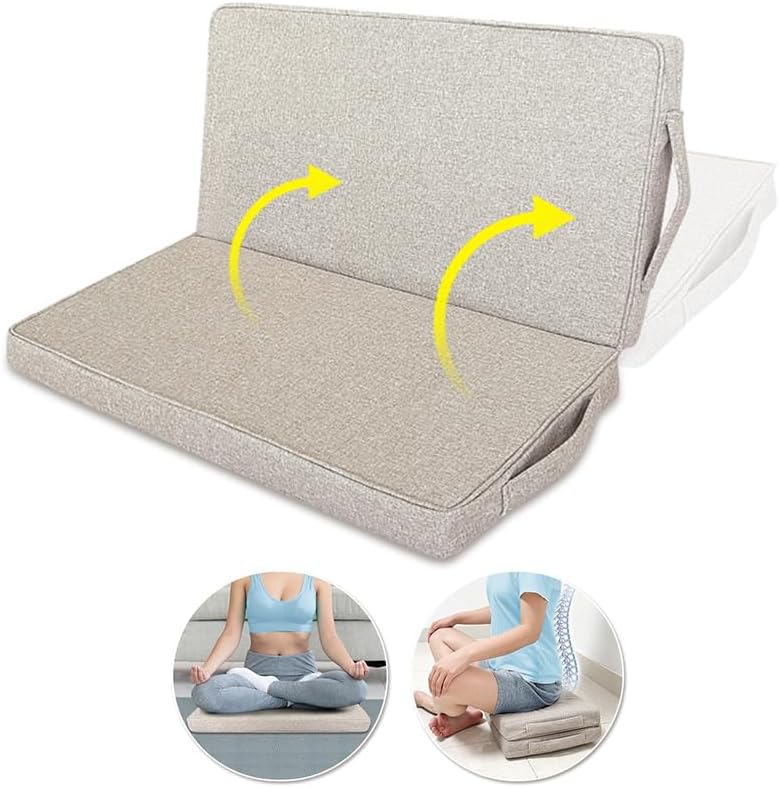 Cojín de suelo de meditación para yoga para adultos, almohadas cuadradas para sentarse, cojín grande de meditación, almohadas de yoga para sentarse