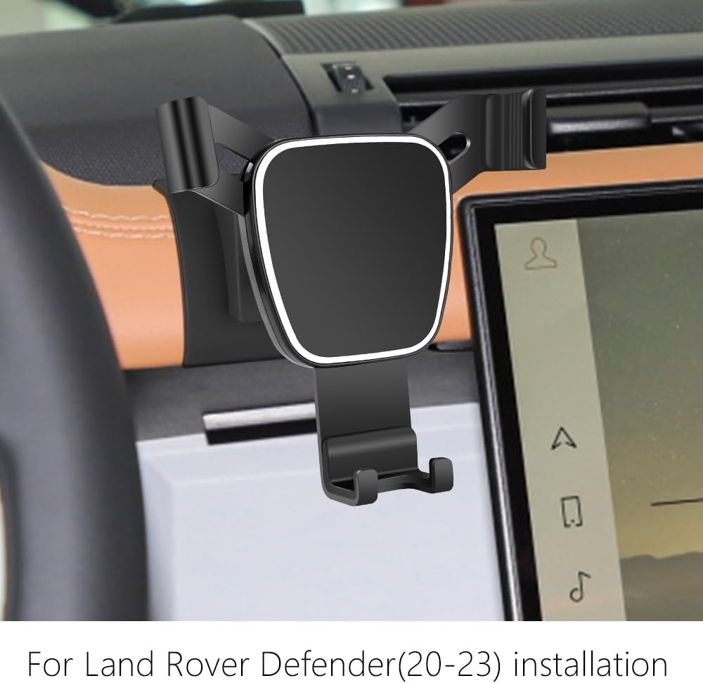 LUNQIN Soporte de teléfono de coche para Land Rover Defender 2020-2024 Accesorios de automóvil, soporte de navegación, decoración interior, funda de