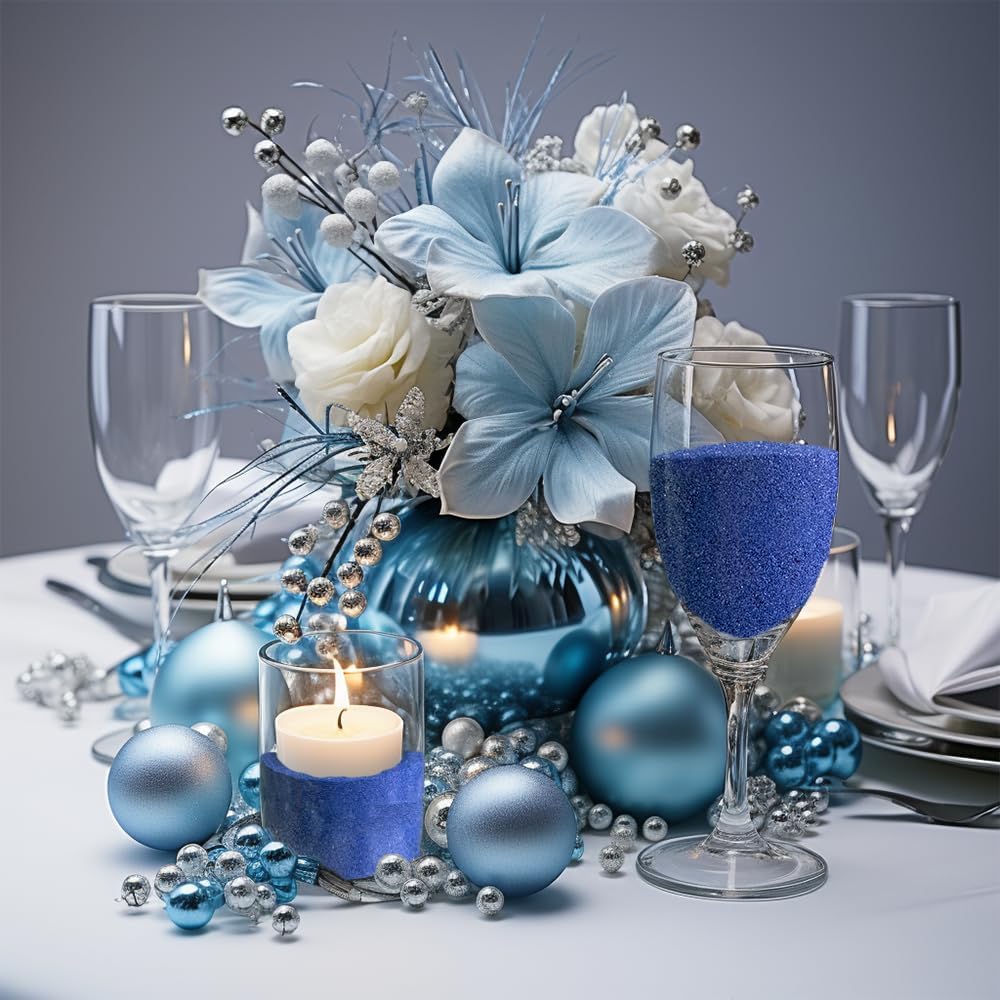 Arena azul cobalto para ceremonia de boda para manualidades, caja de arena, jardín zen, relleno de jarrón, decoración del hogar, jardín zen, 28 onzas