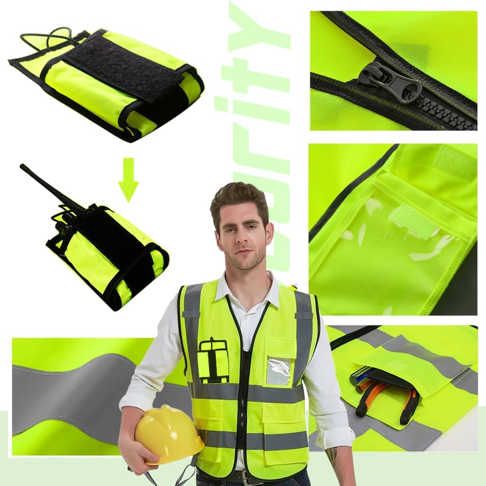 YOWESHOP El chaleco reflectante de la seguridad de la alta visibilidad modifica el uniforme al aire libre del trabajo