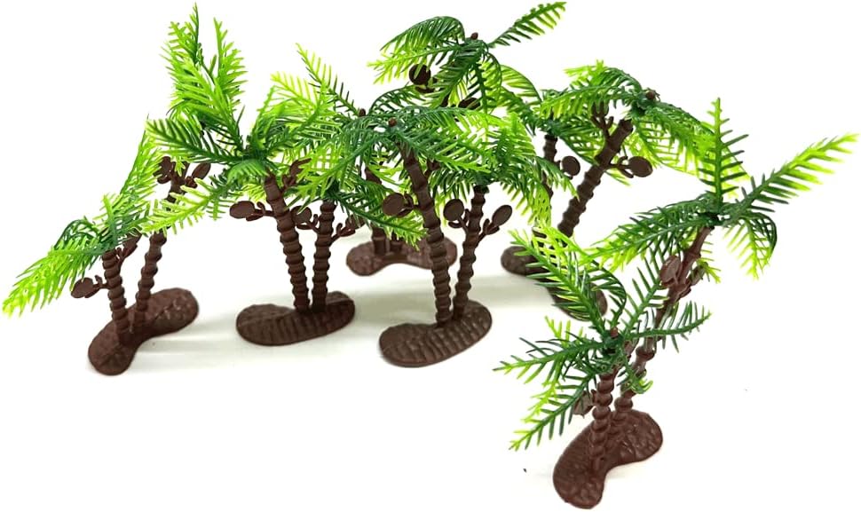Mini palmeras artificiales de plástico, 6 unidades