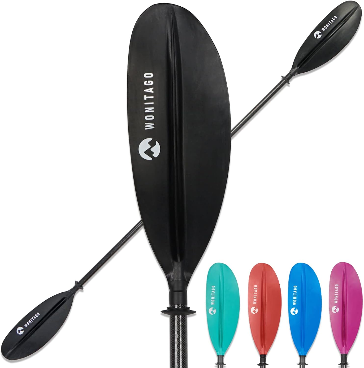 Adjustable Kayak Paddle with Carbon Shaft and PP Blade Available in 220-240cm 230cm-250cm Floating Lightweight Kayak Oars with Original Pattern
