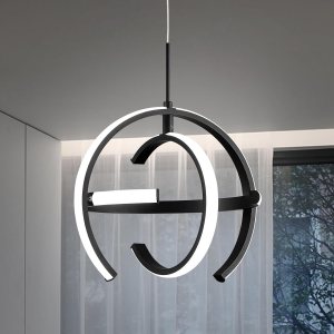 Candelabro LED moderno, lámpara colgante negra, anillo de globo contemporáneo, iluminación colgante de techo redondo para comedor, sala de estar, Candelabro LED moderno, lámpara colgante negra, anillo de globo contemporáneo, iluminación colgante de techo redondo para comedor, sala de estar,